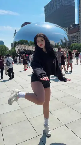 knees feet and elbow at the chicago bean 2 years later… #cosplayer #outofcosplay #cosplaydance #chicago #fyp 