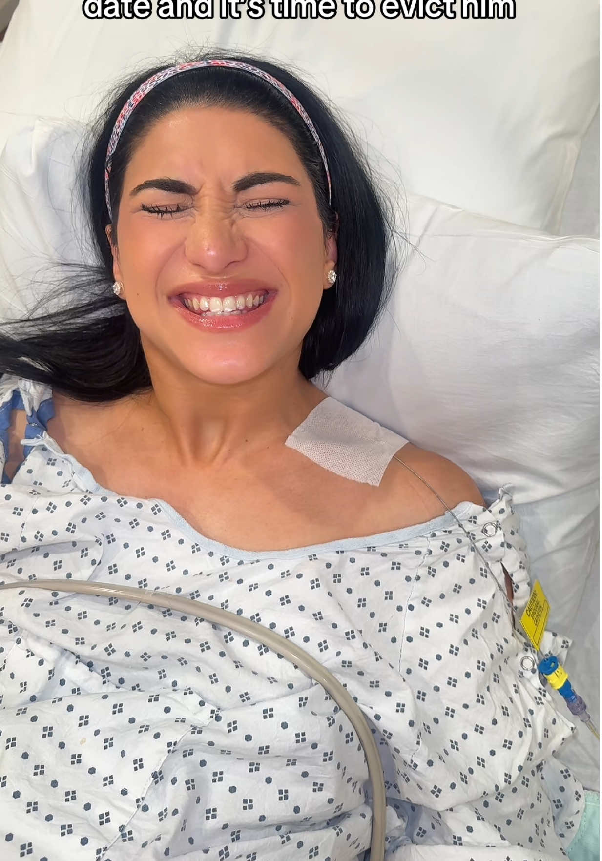 When he’s been squatting in there rent-free way too long… #MomsofTikTok #induction #pregnancy #baby #fyp 