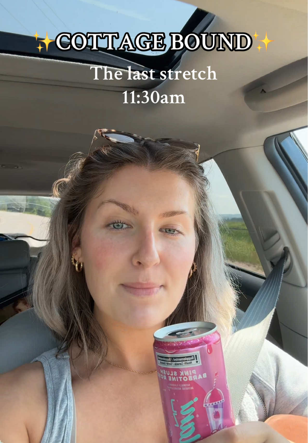 We have finally made it!🏞️🤍 #roadtrips #cottage #travelday #minivlog #trip #Summer #momtok #husbandandwife #baby #dog #fyp #friyay 