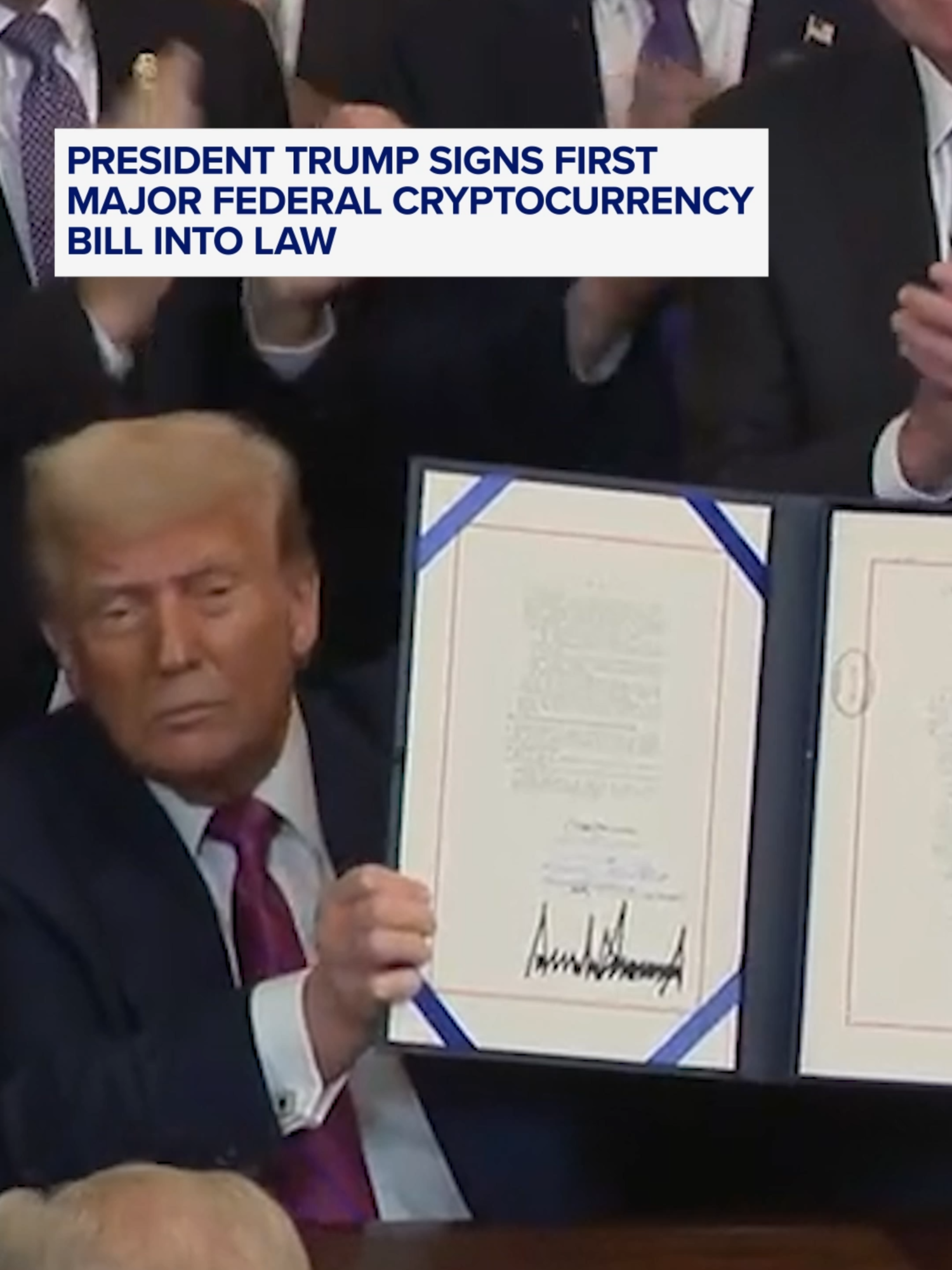 BREAKING: President Trump has signed the first major federal law governing cryptocurrency. The bill, a key priority for the president, outlines regulations aimed at making a specific kind of digital currency called stablecoins more accessible and mainstream. ABC News' Senior White House Correspondent Selina Wang explains how the bill makes stablecoins more accessible and the potential conflict of interest with the Trump family's own crypto ventures. #trump #crypto #news #abcnews