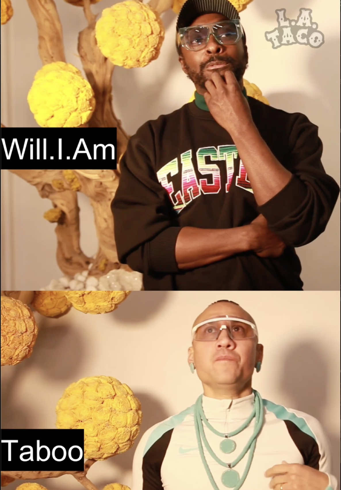 @erickgeee talks to @will.i.am and Taboo to talk about ICE, Tacos, and their new song, “East LA.”  Shot by @Meganleetan 