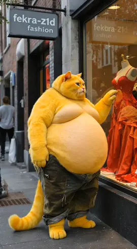 كانت بتحلم تلبس الفستان.. وفعلاً لبسته 😍 بس شوف إزاي! 😳🎯#cat #lovercat #محمود_الجبلي #explore #viralvideos #tik 