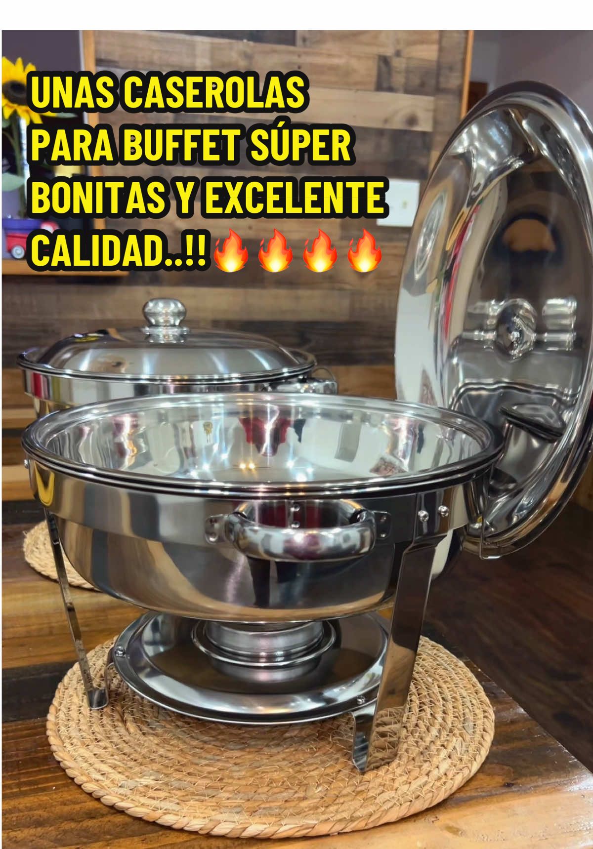 UNAS CACEROLAS PARA BUFFET SÚPER BONITAS Y EXCELENTE CALIDAD..!!🥰👌#cacerolas #caserola #chafindish #dishbuffet #servidorbuffet #cacerolasparabuffet #buffett #buffets #buffetfood #setdeollas #rustresistentmaterial #cookingcontainer 