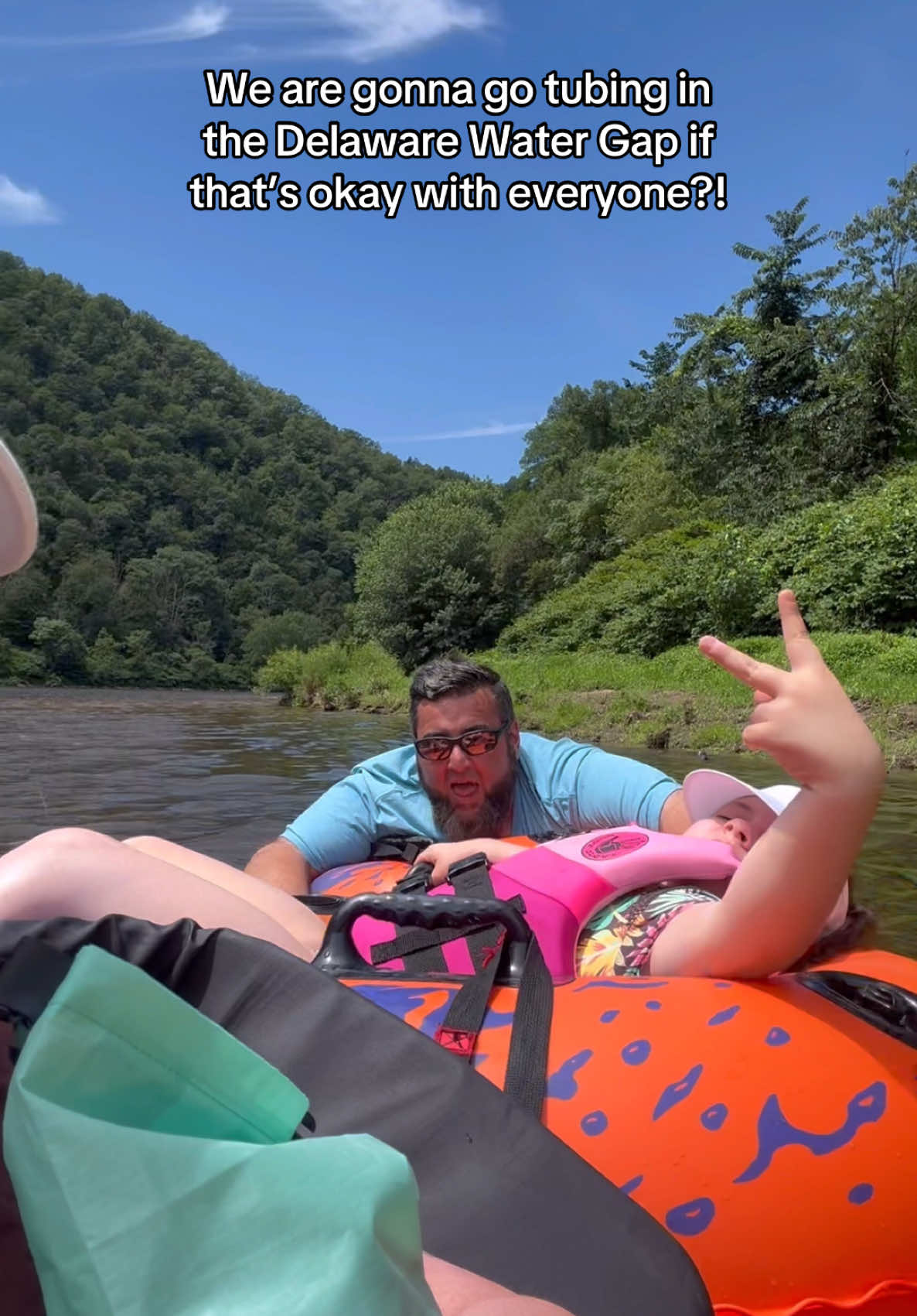 If that’s okay with you that is!! 😂 #trend #tubing #familytime #FamilyFun #chilling 