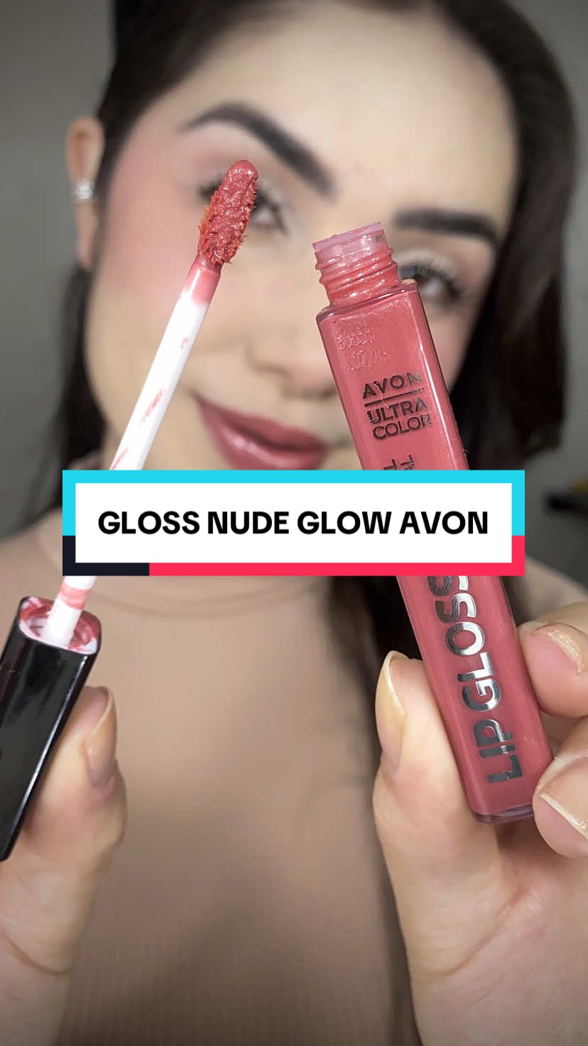 Lip gloss ultra color Avon 💞 cor Nude glow  #maquiagem #makeup #fyp #gloss #avon 