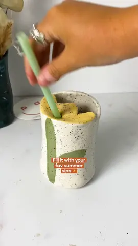 It’s giving: garden goddess energy 🌸🌼 Watch how we made this flower travel tumbler from clay, and then come make your own at a Pottery workshop near you  Book your spot via the 🔗 in bio.  #pottery #potterytiktok #potterywithapurpose #potteryclass #ceramics #diytumbler #claytumbler #claymug #diymug #coffee #coffeetiktok #mindfulness #Sustainability #summerproject #summerthingstodo 