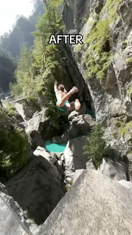 Small Holes are Dangerous 😱💦 #cliffdive #coldplay #parkour #jump 