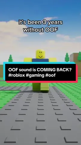 OOF sound is COMING BACK? #roblox #gaming #oof 
