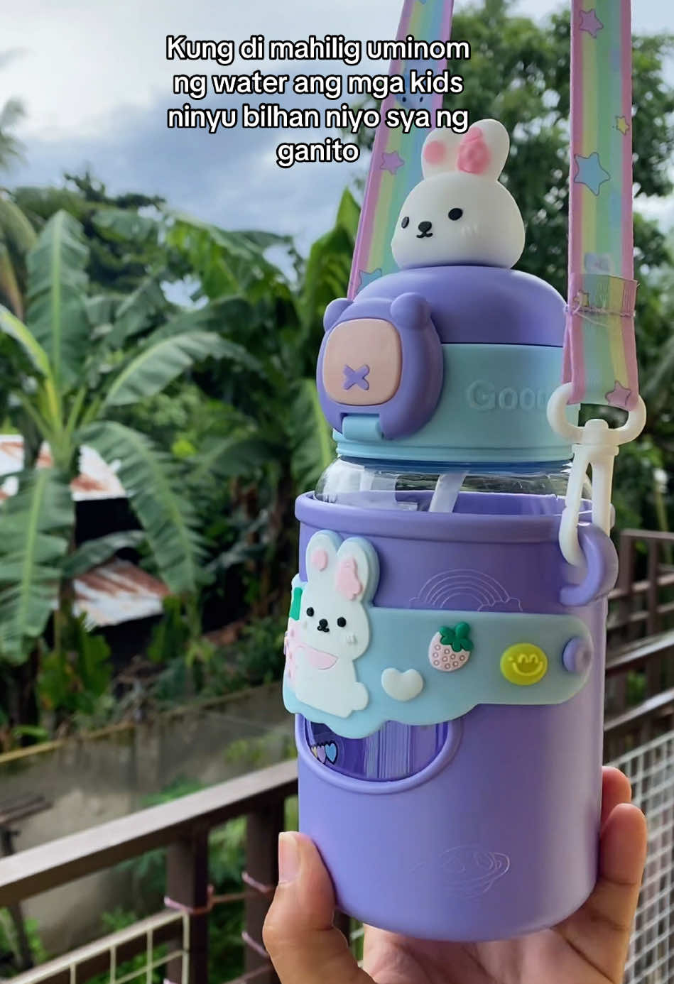 Kids Water bottle with sling and Straw  #kidswaterbottle #kidstumbler 