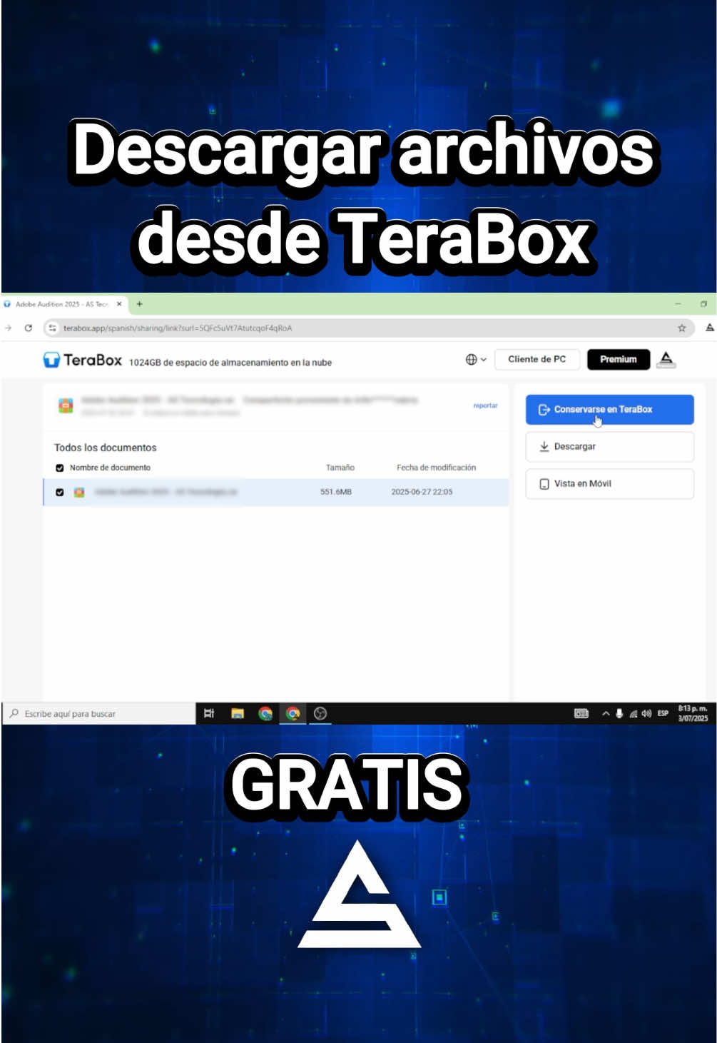 Respuesta a @Fredy Raymundo Descargar en TeraBox es gratis amigos 🥳 #terabox 