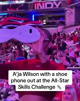 POV: You’re A’ja Wilson rocking the #AOne cam and catching every moment in style 👟🎥✨ 🎥: @espnW  #WNBA #wnbaallstar #shoecam #ajawilson #lvaces
