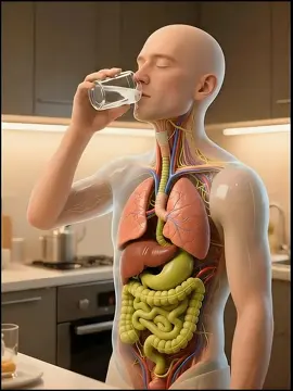 Ever wonder where water really goes? 💧 Watch science come alive inside the human body! Your daily hydration journey, visualized. #HumanBody #ai #3DAnimation #SciComm #DigestiveSystem #HealthFacts #WaterIntake #LearnOnTikTok #fyp 