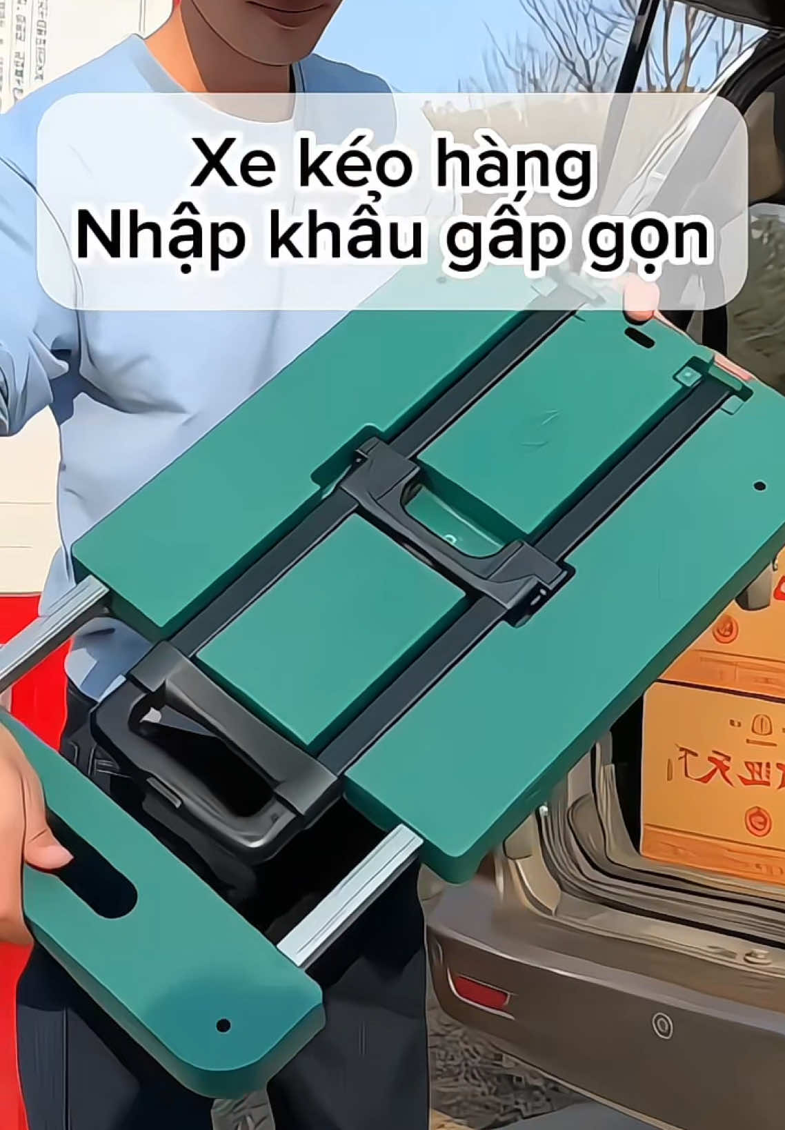 Xe kéo hàng nhập khẩu gấp gọn #shopgiadungtmti #dogiadungtienich #master2023bytiktok #xuhuongtiktok 