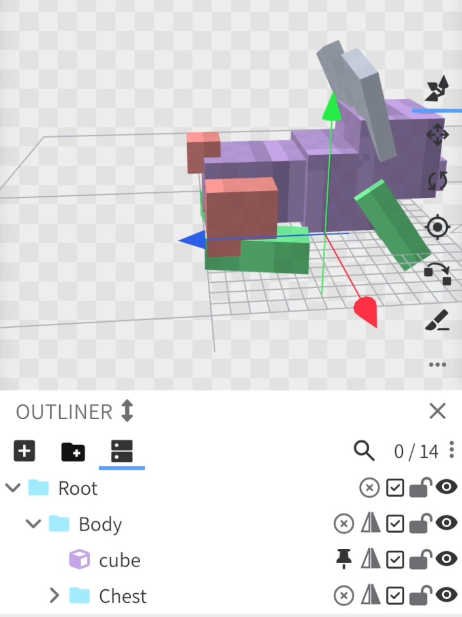 rigging rabbit model on blockbench #Minecraft #blockbench #rigging #3d #model 
