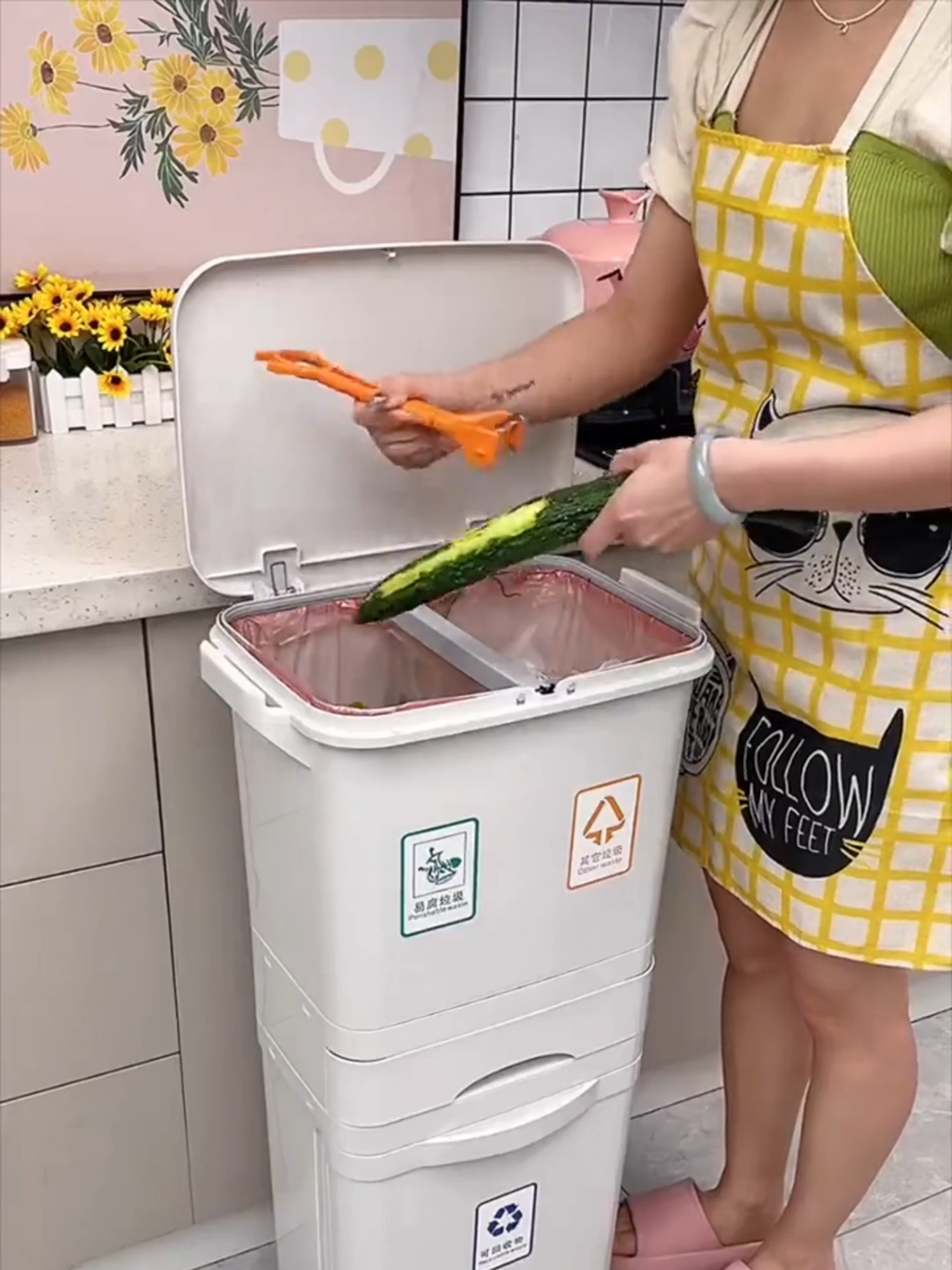 Thùng rác nhựa thông minh. #dogiadung #giadungtienich #dogiadungtienich #thungracthongminh