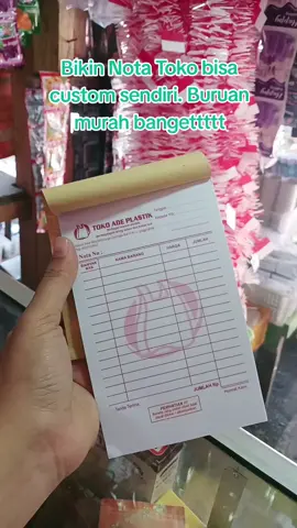 Gausah ribet2 ngedit. Nanti di deditin sama adminnyaa minimal order 4 pcs yaaa Nota custom sendiri lebih lucu praktis lagi buruan co #notacustom #nota 