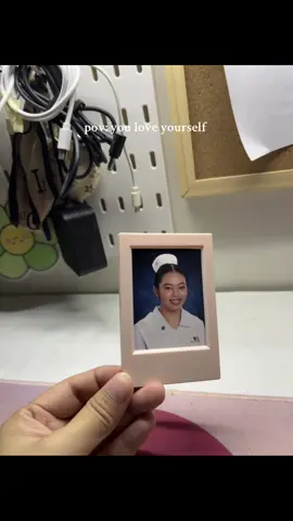 step 1: love yourself 🫶🏻 #polaroid #polaroidlove #frame #pictureframe #studentnurse #desksetup #fyp #fypシ #fypシ゚viral 