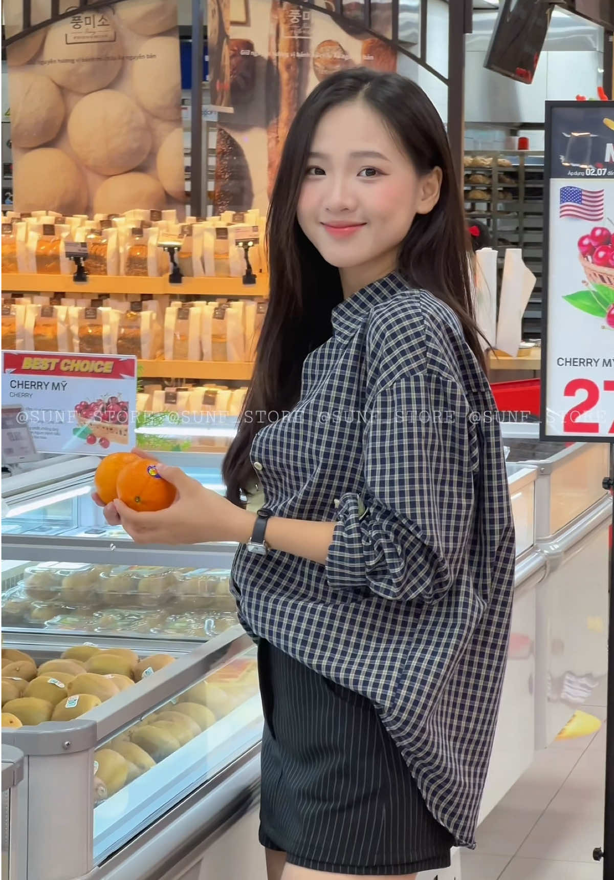 Sơ mi kẻ mix với chân váy, vừa xinh vừa năng động! #viral #phoidoxinh 