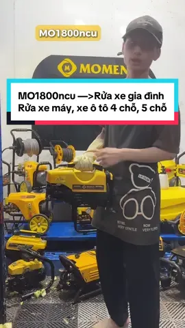 Máy rửa xe gia đình: MO1800ncu Rửa 4,5 xe máy, xe ô tô 4 chỗ, 5 chỗ thoải mái! #mayruaxe #mayruaxecaoap #mayruaxegiađinh #mayruaxemini #mayruaxechinhhang #moment #mo1800ncu 