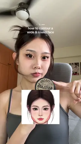 if you have a wider face, here is the best way to slim down your face with contour #roundface #squareface #contour #contourtutorial 