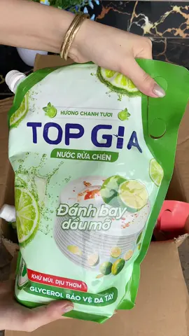 Combo 3 túi 6 lít nước rửa chén topgia chỉ 150k#nuocruachen #review #xuhuong 