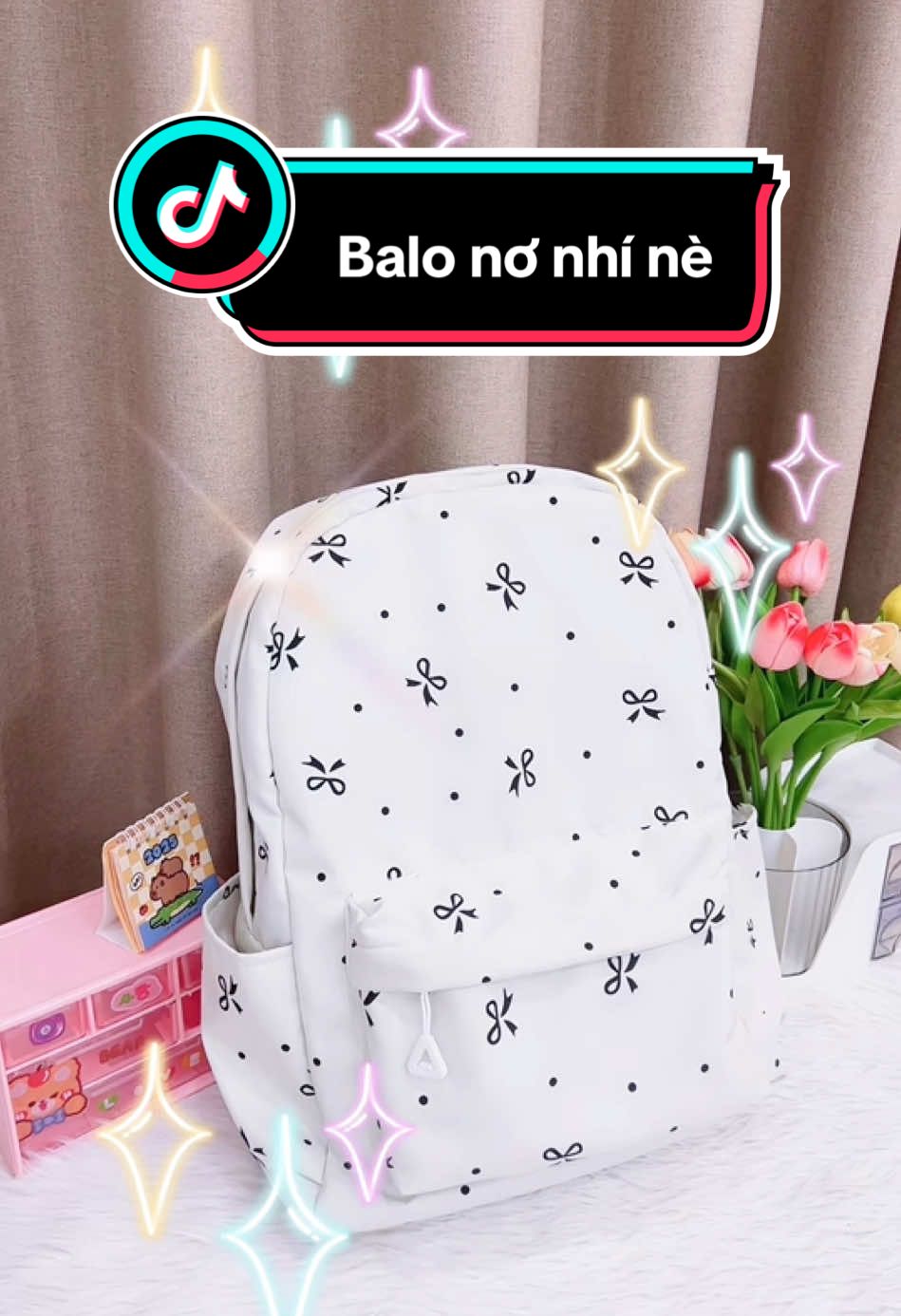 Balo nơ nhí xinh xắn đáng iu nè #balothoitrang #balochongnuoc #hottrend #xuhuong #balodihoc #tiktok 