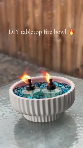 DIY Tabletop Firepit 🔥 #firepit #DIY #outdoorpatio #tiktokfind #tiktokshop #amberalejandrez #dollartreefinds #walmartfinds 