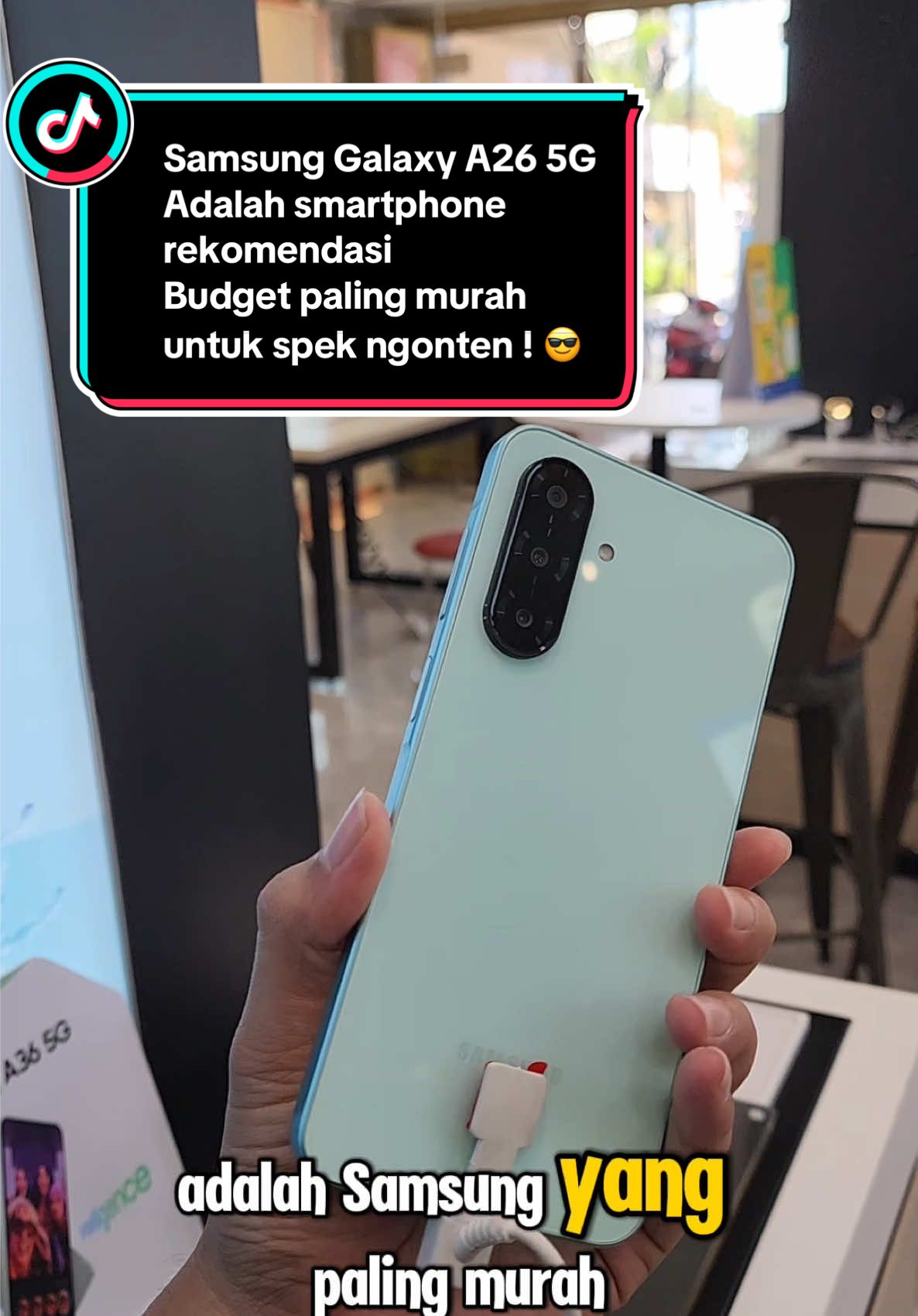 Stabil video nya , besar penyimpanan nya , 6x os update , lancar performa nya dan murah harga nya 🤭 #samsungA26 #gadget #budgetpelajar #trending 