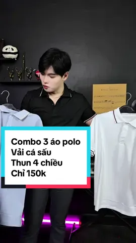 Combo 3 áo polo vải cá sấu phối cổ đẹp lắm anh em ơi #fyp #xuhuongtiktok #xuhuong #trending #NamBoo 