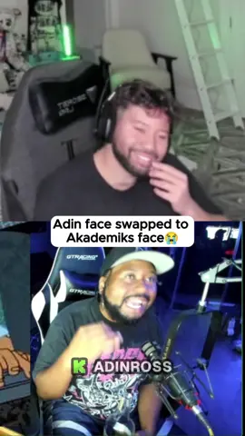 Adin face swapped to Akademiks face 😭 #adinross #akademiks #adin #funny #fyp