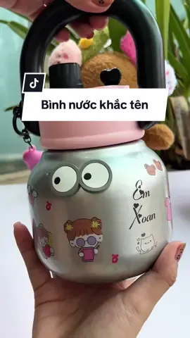 Bình nươc làm thép 316 dày dặn khắc tên theo yêu cầu #xoantaphoa #xuhuong #binhnuockhacten #viral #dogiadung 