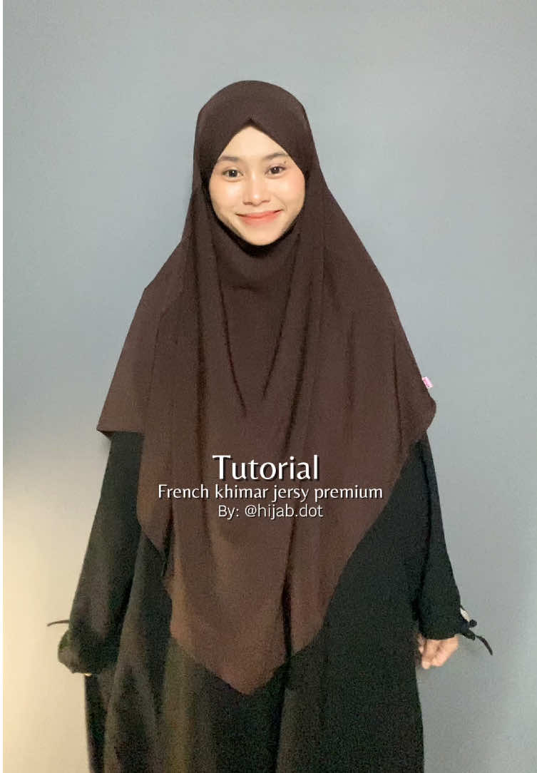 French khimar jersy premium dari @HIJAB.DOT 🤎 #hijab #hijabtutorial #frenchkhimar 