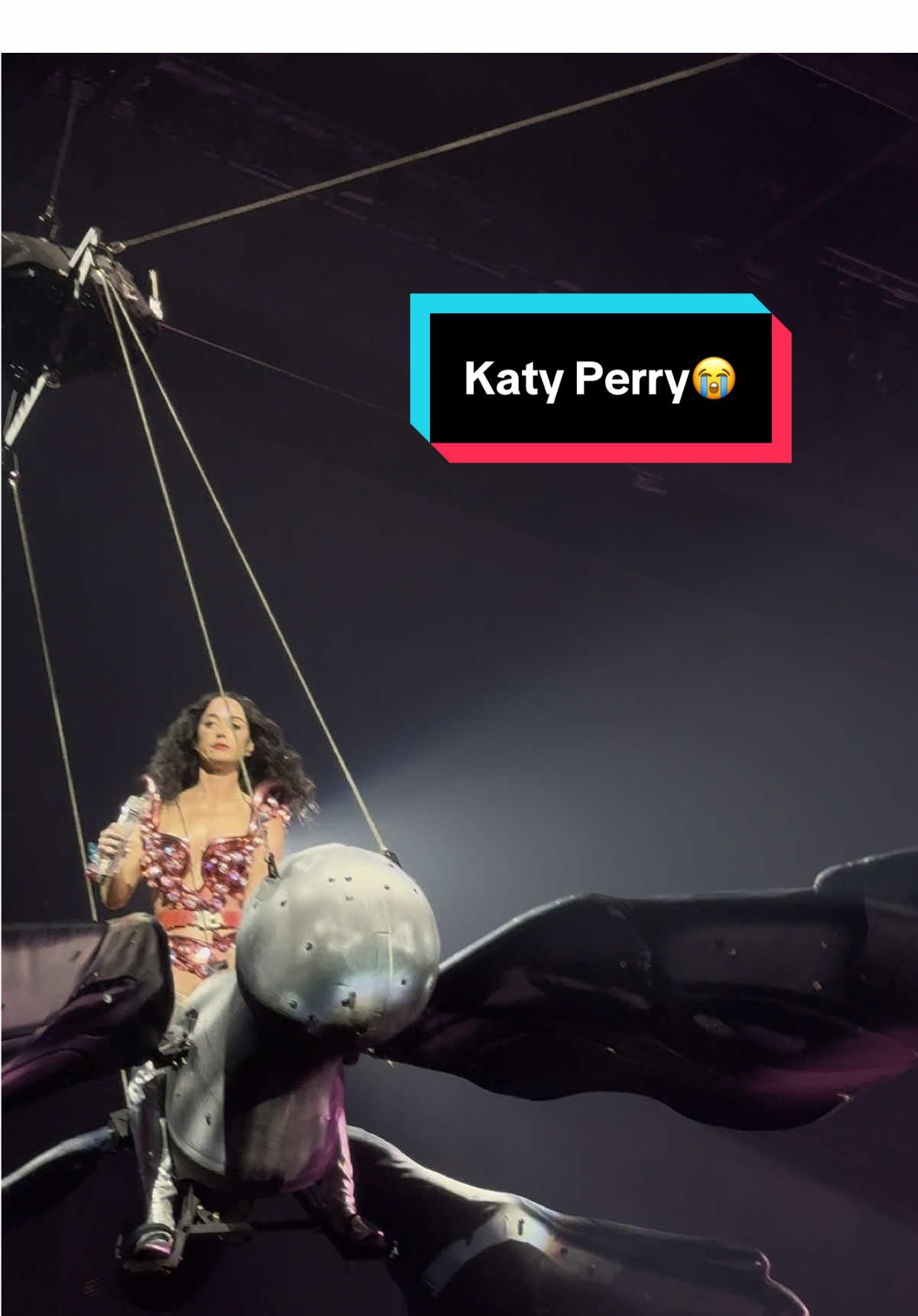 I was just vibing under the butterfly and suddenly Katy almost came crashing down 😭💀 This happened tonight at the concert in San Francisco!! #KatyPerry #KatyPerryLive #KatyButterfly #AlmostFell #ConcertFail #PopConcert #SanFrancisco #ButterflyRide #TikTokNews #POV #ViralVideo #lifetimetour #roar @Katy Perry #chacecenter 