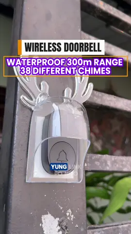 Wireless Doorbell Set With Waterproof Case 300m transmission with 38 Different Chimes very useful po  umulan man o umaraw👍👍 #doorbell #wirelessdoorbells #wirelessdoorbellmurah #wirelessdoorbellsforhome #waterproofdoorbell #doorbell #doorbellwaterproof #trendingdoorbell #homedoorbell #affordabledoorbell #householditems #homeaccessories #homemusthaves #markdmart 
