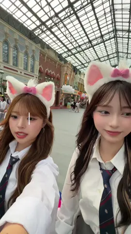 ゆまさらでディズニー行けたの嬉しすぎーん🎀 @永瀬さら  #08 #sjk #jk #今日好き #今日好きになりました #夏休み編2025 #制服ディズニー #ディズニー #ディズニーランド #Vlog #fyp 