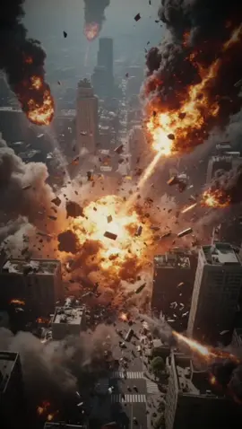 “Meteor Storm Destroys the City! Massive Explosions Rain Down from the Sky #MeteorStorm #CityExplosion #ExplosionEffects #MeteorImpact #ApocalypticDestruction #FireballsFromTheSky #UrbanDevastation #CinematicExplosion #MeteorStrike #ShockwaveImpact #SkyOnFire #DisasterScene #EndOfTheWorld #ExplosiveImpact #MassDestruction #LoudExplosion #MeteorShowerDisaster #FallingFire #HighImpactExplosion #VisualEffects