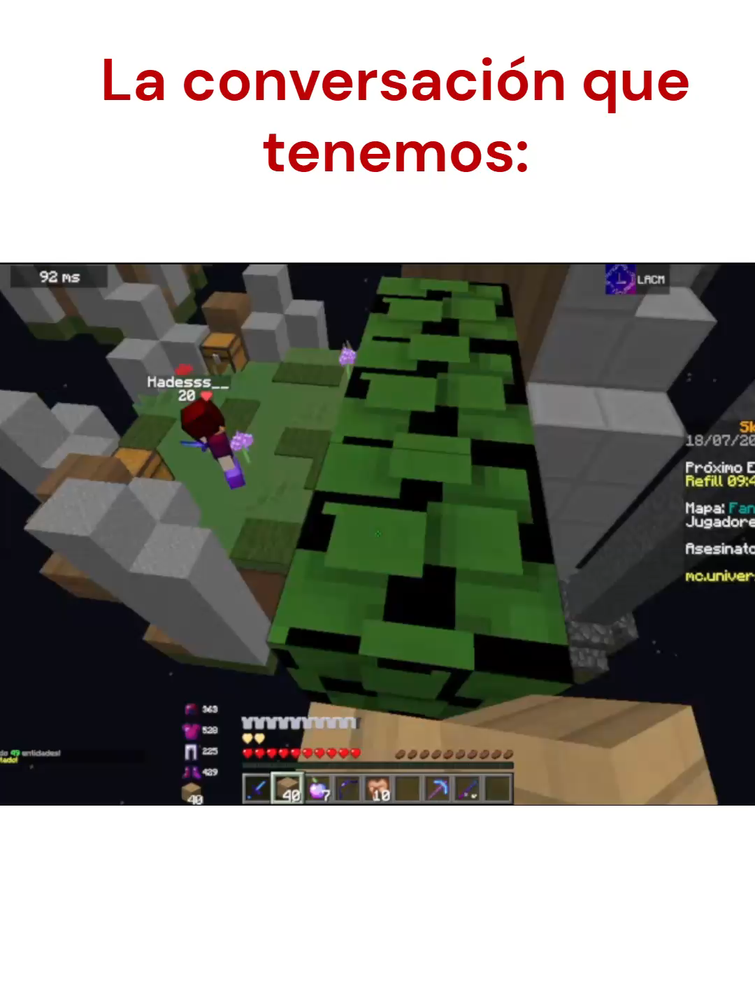 las conversas normales con mi bro a las 3am. #Minecraft #flypシ #GamerLatino #paratii #universocraft #skywars #pvp