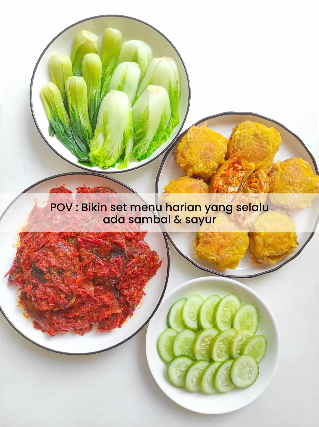 Kumpulan set menu harian ala aku yg isinya wajib ada sambel & sayur (minimal lalapan) 🥰🫶🏻 Untuk resepnya sudah pernah aku posting semua di platform sebelah, silahkan dikunjungi dengan username yg sama kyk tiktok ini @ulandailyfood 👩🏻‍🍳✨ #masakanrumahan #idemenuharian #idemenu #idemasak #idemasakharian #idemasakan #inspirasimasak #setmenu #menuhariini #sukamasak #masakanku