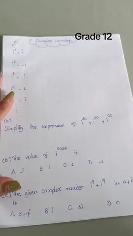 Grade 12 Complex Number #math  #student  #knowledge  #fyp  #viral 