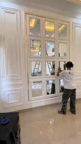 Seriyus gak mau model kaca seperti ini ..? #fyp #interiordesign #wallmoulding 