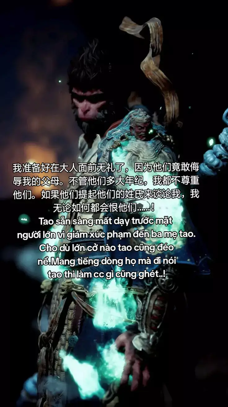 我准备好在大人面前无礼了，因为他们竟敢侮辱我的父母。不管他们多大年纪，我都不尊重他们。如果他们提起他们的姓氏来谈论我，我无论如何都会恨他们……！Tao sẵn sàng mất dạy trước mặt  người lớn vì giám xúc phạm đến ba mẹ tao. Cho dù lớn cở nào tao cũng đéo nể.Mang tiếng dòng họ mà đi nói tao thì làm cc gì cũng ghét..!#stt_buon_tam_trang #caphay #tamtrang #cuocsong #xuhuong 