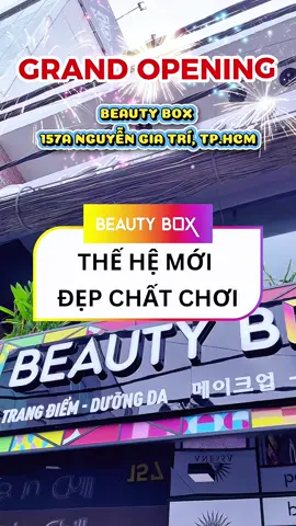 🎊[GRAND OPENING] BEAUTY BOX α – CHÍNH THỨC LÊN SÓNG! CỬA HÀNG THẾ HỆ MỚI – GHÉ LÀ PHẢI WOW🎊 🔥 Beauty Box Nguyễn Gia Trí xuất hiện với diện mạo hoàn toàn mới – chất hơn, xịn hơn, trendy hơn. 📍Ghé ngay 157A Nguyễn Gia Trí, P. Thạnh Mỹ Tây, TP.HCM – tụ điểm mới cho hội đam mê làm đẹp thỏa sức “quẩy” cùng thế giới mỹ phẩm. #grandopening #BBX_NguyenGiaTri #thehemoi_depchatchoi #BeautyBox #BeautyboxVN #trending #xuhuong #lamdep #goclamdep #fyp #