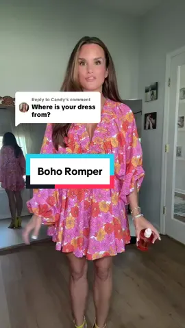 Replying to @Candy romper deets! 😊 #romper #tiktokshopcreatorpicks #tiktokshopbacktoschool #creatoricons #petitefashion 