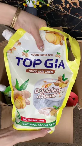 Combo 3 túi 6 lít nước rửa chén topgia chỉ 150k#nuocruachen #review #xuhuong 