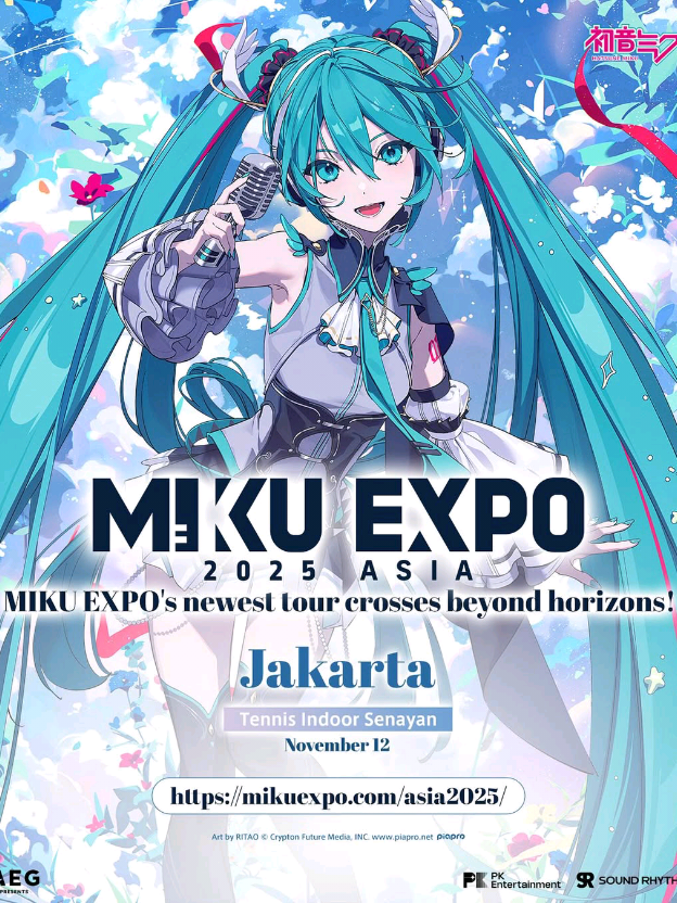 Miku Comeback konser di Indonesia lagi, sudah saatnya kami fandom Vocaloid muncul ke permukaan😋🤭Penyanyi virtual global cfm_miku_official kembali ke Jakarta dengan MIKU EXPO 2025 ASIA yang spektakuler! Terkenal di seluruh dunia karena penampilan digitalnya yang memukau dan seni musiknya yang inovatif, Hatsune Miku menjanjikan pertunjukan audiovisual yang tak terlupakan secara LANGSUNG di Jakarta! 📅 Rabu, 12 November 2025 📍 Tennis Indoor Senayan, Jakarta 🎫 Tiket tersedia mulai Selasa, 22 Juli 2025 pukul 12.00 WIB 🌐 Dapatkan tiket Anda di mikuexpo.com/asia2025 💫 Jangan lewatkan pertunjukan langsung yang imersif ini, penuh dengan lagu-lagu hits favorit penggemar, penampilan penuh energi, visual yang memukau, dan pengalaman konser kelas atas yang hanya dapat dihadirkan oleh Hatsune Miku! Dipromosikan oleh AEG Presents Asia, PK Entertainment, dan Sound Rhythm.#hatsunemiku #vocaloid #fyp 