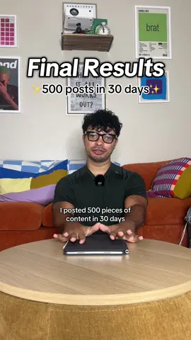 The final result of my 500 post challenge are in! Would you do this? 