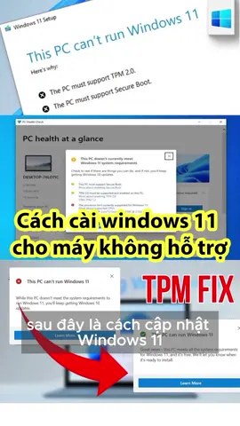 part 2- cài win 11 cho máy ko hỗ trợ ko mất dữ liệu(cho những ai ko làm đc part 1)#fyp #xuhuong #pc #tech #desktop 