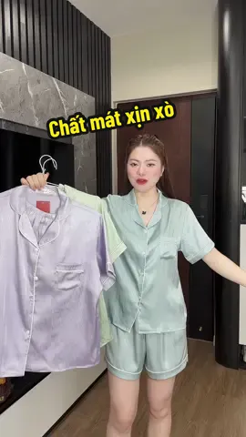 Bộ ngủ pijama vân gỗ ánh kim đủ màu #thanhhangchiase 