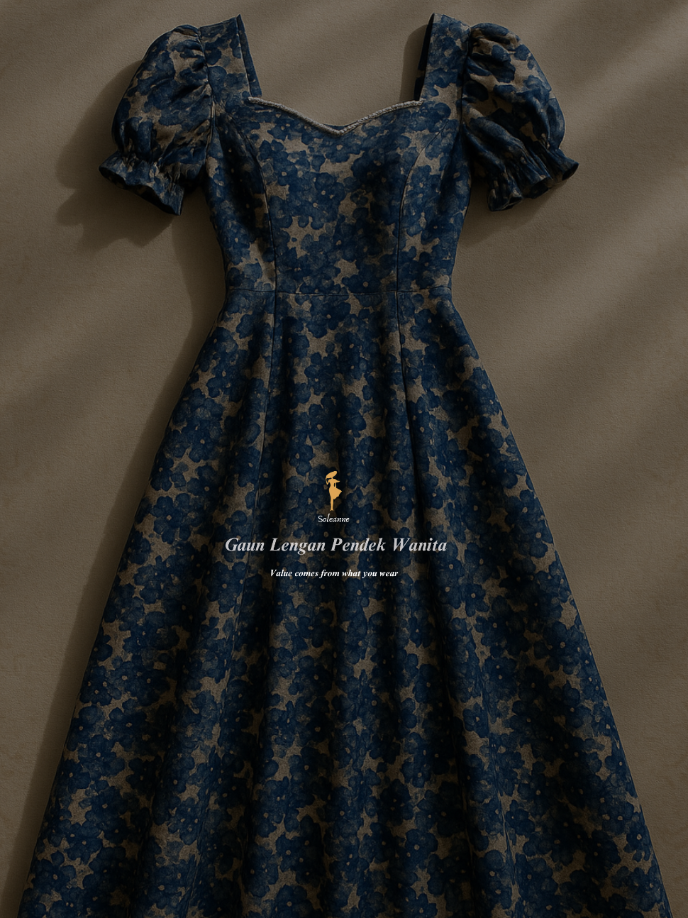 Rekomendasi Floral Dress lengan pendek wanita dengan design yang mewah dan elegan. #floraldress #elegantdress #gaun #koreandress #fypage 