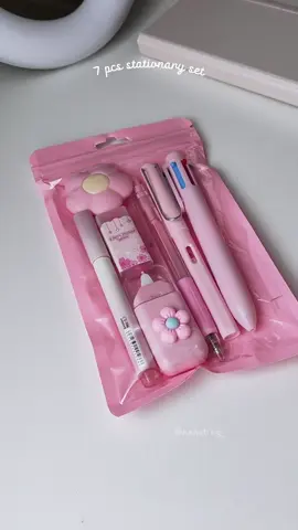 ang cute nitong 7 pcs stationary set 🥴🩷 #stationaryset #schoolsupplies #stationaryaesthetic #studentmusthave #pinkstuff #creatorsearchinsights 